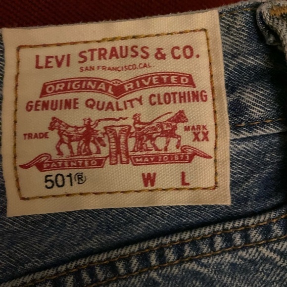 LEVI’s big E 501 button fly 100 % cotton jeans 29x32 - Picture 5 of 7